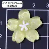 Acessórios de resina transparentes em formato de flor artificial de cinco pétalas para presilhas de cabelo, elásticos de cabelo DIY, ímãs de geladeira, decorações de copos de água e capas de celular