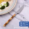 Faca, Garfo e Colher de Aço Inoxidável 430, Cabo de Plástico Imitação Bambu, Talheres Ocidentais, Faca para Bife, Garfo e Colher Conjunto Caixa para Presente