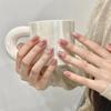 [Toma real original] colección de manicura de uñas postizas hechas a mano, parche de pegamento sólido, parche para uñas postizas