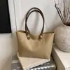 Bolso Sencillo y Elegante para Viajes Diarios de Mujer, Bolso de Hombro Casual Retro de Principios de Otoño de Gran Capacidad, Bolso de Axila, Bolso Tote