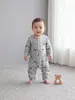 Ropa para bebé para otoño e invierno, mameluco de una pieza de algodón puro, ropa interior Clase A, pijama para recién nacidos, mameluco de manga larga para niños y niñas