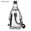 Tianqin Atacado Nova Bolsa de Peito Transparente em PVC Bolsa de Cintura Estilosa para Uso Externo Bolsa Transversal Tendência de Grande Capacidade
