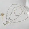 Joias Transfronteiriças Europeias e Americanas, Corrente de Cintura com Borlas Multicamadas da Moda, Corrente Corporal, Corrente de Cintura de Pérolas Estilo Retro Francês