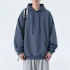Moletom com capuz casual, grosso e pesado, para primavera e outono, anti-pilling, lavável, resistente a rugas, unissex, pulôver estilo coreano