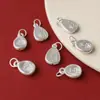 Accesorio de plata pura S999, plata dura 3D, versión ligera, paz y alegría, fortuna y prosperidad, colgante con carácter "Fu", pulsera, amuleto de ábaco