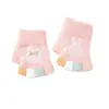 Guantes infantiles nuevos de medio dedo de dibujos animados, gruesos y cálidos, de dedo dividido con tapa abatible para niñas, guantes infantiles de invierno con forro polar para niños