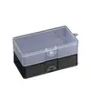 Caja de plástico transparente y portátil, caja vacía de PP, adecuada para almacenar ferretería, juguetes, accesorios y empaques de toallas de papel
