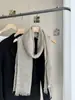 Bufanda Larga de Lino a Rayas Retro para Mujer Primavera Verano Delgada de Gama Alta Artística Braga para el Cuello Estilo Coreano Protector de Cuello Chal Otoño