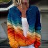 Novo Comércio Exterior Transfronteiriço 2026 Aliexpress Cardigan de Tricô com Estampa Digital 3D Jaqueta Suéter Falso Roupas Femininas Amazon