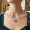 Nueva Moda Europea y Americana Joyería, Metal Incrustado con Diamantes, Colgante Collar Caja de Fotos Abrible con Forma de Mariposa y Corazón, Elegante y Sencillo