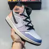 Zapatillas de Baloncesto Retro Originales Aj1 de Caña Alta Off-White Jordan 1 con Textura de Lichi, Zapatillas Casuales Cómodas y Versátiles