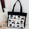 Bolso de Hombro Nuevo Estampado, Bolso de Lona para Mujer de Mano, Bolso Tote Estilo Coreano de Gran Capacidad, Bolso Artístico para Estudiante