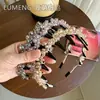 Diadema Exquisita de Estilo Coreano con Ola de Pedrería de Caña Alta para Mujeres con Dientes, Diadema Antideslizante para Lavarse la Cara, Pasador, Diadema