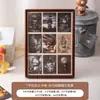Soporte de Exhibición de Marco para Fotos Instantáneas de Madera Maciza para Tarjetas, Tarjetas de Personajes, Marco de Almacenamiento y Exhibición para Documentos de Registro, Mini Ensamblaje de Caja y Espiga