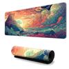 Mouse Pad Estilo Japonês Onda, Pad Espesso Extra Grande para Teclado de Mesa de Escritório, Tapete de Mesa Criativo de Tinta Manga para Meninos