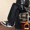 Pantalones Deportivos Juveniles de Otoño e Invierno para Niños, Estudiantes de Secundaria, Pantalones Largos Gruesos Forrados de Polar, Pantalones de Chándal Casuales para Niños Grandes