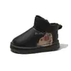 Zapatos de Algodón para Niños 2026 Estilo Nuevo para Invierno y Otoño Modernos Versátiles para Niñas Botas de Nieve Gruesas de Felpa para Niños Medianos y Grandes Zapatos de Pan