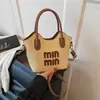 Bolsos de Paja Tejida, Equipaje y Artículos de Cuero para Dropshipping 2025 Nueva Moda Versátil Bolso de Hombro Cruzado Bolso de Mano para Vacaciones