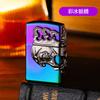 Encendedor de corona tridimensional retro de calavera con rueda de esmerilado de llama abierta, encendedor de gas de rueda de esmerilado antiguo, suministro de comercio exterior, exportación