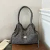 Bolsa de Ombro Grande com Estampa de Estrela Moda Casual para o Dia a Dia Bolsa de Mão Feminina Estilo Coreano Estilo Relaxado Bolsa Tote Feminina