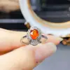 Venta al por mayor de fábrica explosiones anillo de granate Fanta natural plata S925 incrustado piedra principal 5*7 generación europea y americana caliente