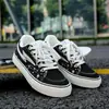 Zapatos de Lona Retro Americanos Rayo Estrella para Hombre ins Tendencia Casual Estudiante Transpirables Resistentes al Desgaste Nicho Tendencia Zapatos de Lona