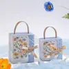 Caja de Dulces para Boda Estilo Nuevo, Caja Vacía, Temática del Bosque, Fresca y de Alta Gama, Caja de Regalo Estilo Europeo con Asa, Especial para Bodas y Compromisos, Bolsa para Dulces