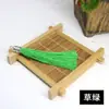 Colgantes de borlas pequeñas de 6 cm al por mayor, tapas metálicas plateadas, borlas para marcapáginas, accesorios para el cabello, componentes para pendientes, borlas pequeñas colgantes