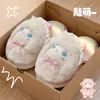 Lindas pantuflas de algodón para mujer para otoño e invierno, pantuflas de felpa para interior del hogar, pantuflas de algodón cálidas de dibujos animados para mujer, venta al por mayor para invierno