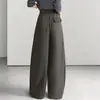 Elegantes Pantalones de Pierna Ancha para Mujer para el Trabajo, Nuevos Pantalones Casuales Sueltos de Cintura Alta para Otoño 2026, Pantalones Largos Adelgazantes y Versátiles