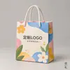 Festival de Casamento Doce Espessado Doce de Casamento Colorido Sacola de Presente Tamanho Pequeno Personalização por Imagem Sacola Tote Ecológica Estudante