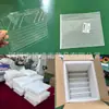 Soporte de exhibición de acrílico, tablero de dirección de sobres, plantilla inclinada de caligrafía inglesa de acrílico transparente, portatarjetas de invitación de boda