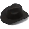 Chapéu Fedora de lã preto europeu e americano para primavera e outono para mulheres, chapéu de jazz versátil de aba larga retrô britânico para homens