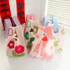 Bolsa de tricô bolsa de presente bolsa de presente atacado bolsa tote bolsa de lã lancheira bolsa portátil flores ins estilo fofo