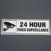 Vigilancia Puntual Señales Metálicas Señales de Vigilancia 24 Horas Acero Inoxidable Serigrafía Placa de Nombre Resistente a la Corrosión Color Natural Señales de Advertencia Personalización