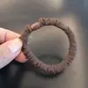 Banda de goma para el cabello para mujer, tocado de cuerda, aro elástico para el cabello, sencillo, famoso en Internet, accesorios para el cabello sencillos, funda de cuero, cuerda fina para el cabello para mujer