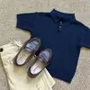 Meninos e Meninas 2026 Verão Nova Camisa Polo de Manga Curta Estilo Coreano Malha Fina Camiseta Casual Infantil Versátil Shorts Tendência e Estiloso