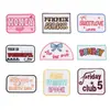Fabricantes de origem fornecem diretamente adesivos de tecido com letras em inglês, adesivos hot melt, decoração de roupas, transfronteiriça, especial para remendo em estoque no atacado