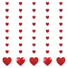 Adornos con forma de corazón para el Día de San Valentín transfronterizos, decoraciones para habitaciones de bodas, arreglos de ambiente para escenas, decoraciones colgantes con forma de corazón y guirnaldas