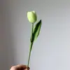 Buquê de Tulipas Artificiais de Couro PU de Alta Qualidade para Decoração de Transmissão ao Vivo, Buquê de Casamento da Noiva