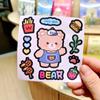 Dibujo animado coreano ins lindo pegatina de mano pegatina impermeable corazón de niña diy taza termo decoración pegatina pequeña