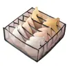 Caja de almacenamiento de malla para ropa interior, panties y calcetines, compartimentada, plegable, para almacenamiento y organización tipo cajón en el armario del hogar