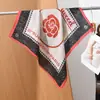 Bufanda de seda de espiga vintage para mujer, adecuada para primavera y otoño, pañuelo cuadrado pequeño, bufanda elegante para cuello de camisa, bufanda para cuello de traje, faja de cintura de moda y chal
