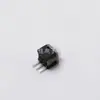 Interruptor de botão de toque 5,8 x 5,8 - 3 pinos fileira única cabeça chata interruptor de travamento automático interruptor de botão miniatura