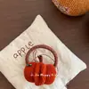 Outono e Inverno Novo Fofo Corduroy Maçã Corda de Cabelo Grande Tecido Abóbora Rabo de Cavalo Corda de Cabeça Alta Elástica Acessório de Cabeça para Estudante
