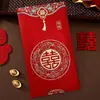 Envelopes vermelhos de casamento, mini envelopes vermelhos para a recepção do noivo, envelopes criativos com o caractere "feliz" para recém-casados, pequenos envelopes para presentes de casamento, lembrancinhas de 100 yuans