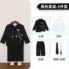 Traje novo estilo chinês bordado com gola alta para crianças, terno estilo chinês com lantejoulas, terno Zhongshan para discursos, recitações de meninos e vestido de primeiro aniversário de pajem