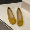 Sapatos Mary Jane Rasos Quadrados Estilo Doce, Moda Primavera Slip-On com Laço Sapatilhas Planas Casuais