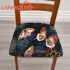 Funda de Silla Elástica Estampada Transfronteriza Todas las Estaciones Universal Seda de Leche Estilo Simple Decoración de Hogar y Restaurante Funda de Asiento de Silla a Prueba de Polvo