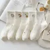 Calcetines de media pantorrilla para mujer con encaje y lunares, Calcetines altos transpirables, Calcetines simples de media pantorrilla para mujer, Calcetines al por mayor de la ciudad de Zhuji